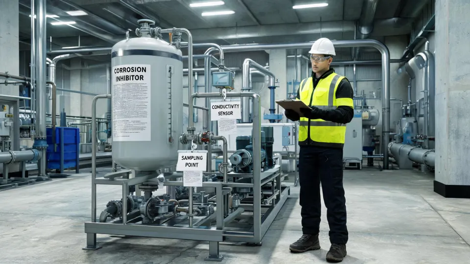industrial water corrosion inhibitor dosing skid